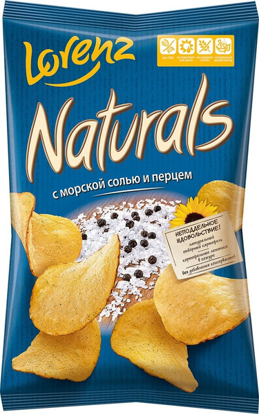 Чипсы Lorenz Naturals с морской солью и перцем 100г - купить с ...