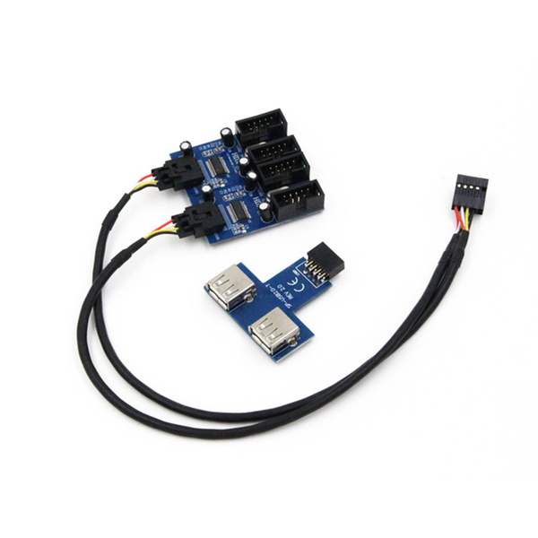 9-контактный USB-разъем папа от 1 до 4 2 мама Удлинитель карты ...