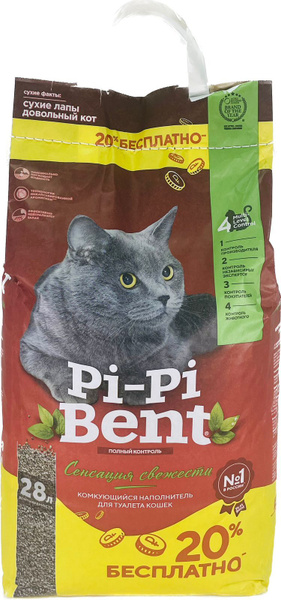 Pi-Pi Bent (Пи-Пи Бент) Сенсация свежести Наполнитель комкующийся ...