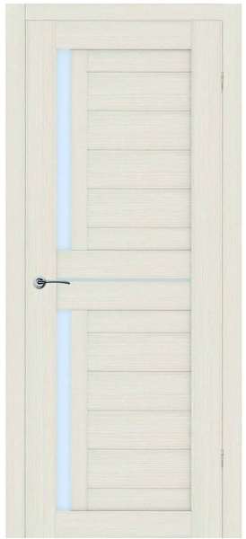 Дверь межкомнатная белый ясень, Дерево, МДФ, 900x2000, Со стеклом ...