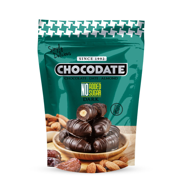Конфеты CHOCODATE финики с миндалем в бельгийском горьком шоколаде БЕЗ ...