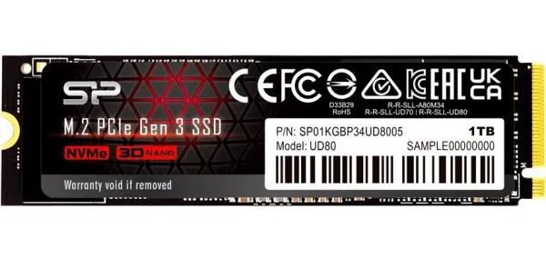 1 ТБ Внутренний SSD-диск Silicon Power Накопитель SSD M.2 1.0TB UD80 ...