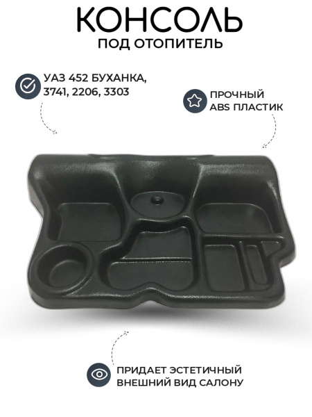 Консоль под отопитель УАЗ 452, буханка, 3303 АБС пластик - купить по ...