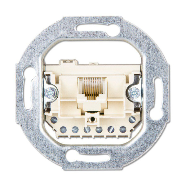 Розетка тел/комп одинарная наклонная UAE JUNG EcoProfi Мех (комплект ...