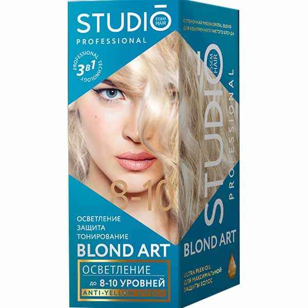 STUDIO PROFESSIONAL Осветлитель для волос, до 10 уровней, 2*2,5 г, 100 ...