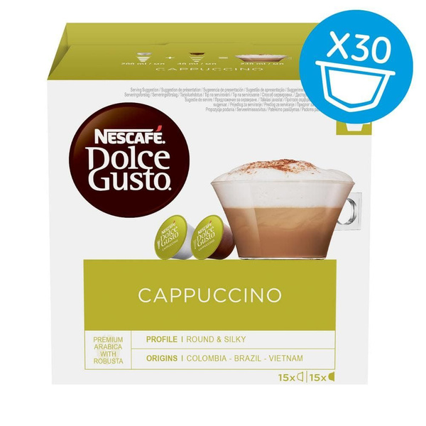 Кофе в капсулах Nescafe Dolce Gusto Cappuccino 30 Капсул / Нескафе ...