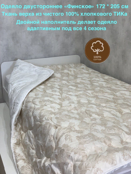 Одеяло Ивановский текстиль Финское, 172x205, Всесезонное, с ...