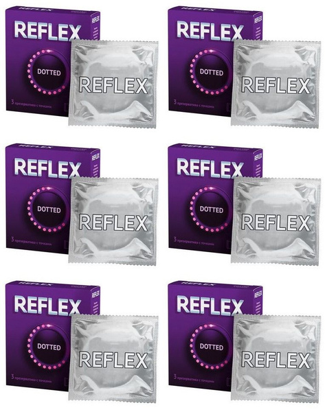 Reflex Презервативы №3 Dotted, в смазке, 6 упаковок - купить с ...