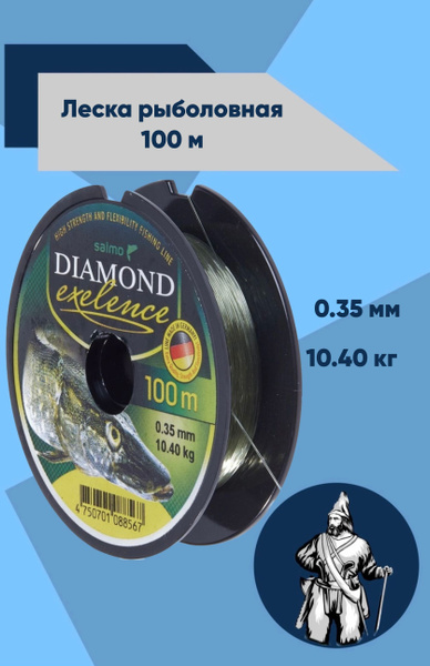 Монофильная леска для рыбалки Salmo Lesка салмо, 1 шт. по 100 м купить ...