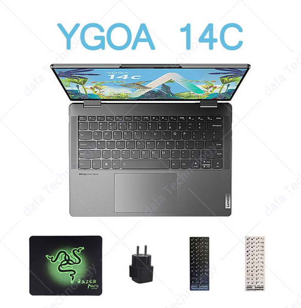 Игровой ноутбук Lenovo YOGA 14C,12 поколение Intel Core i5-1240P, CNC ...