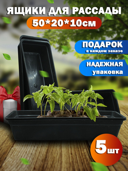 Ящик для рассады на подоконник, 50*20*10 см купить по низкой цене в ...