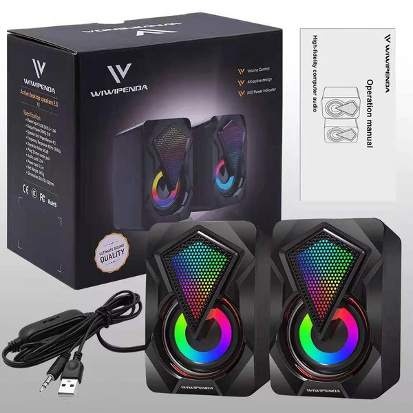 Компьютерные колонки, 2.0 игровые колонки с питанием от USB с ...