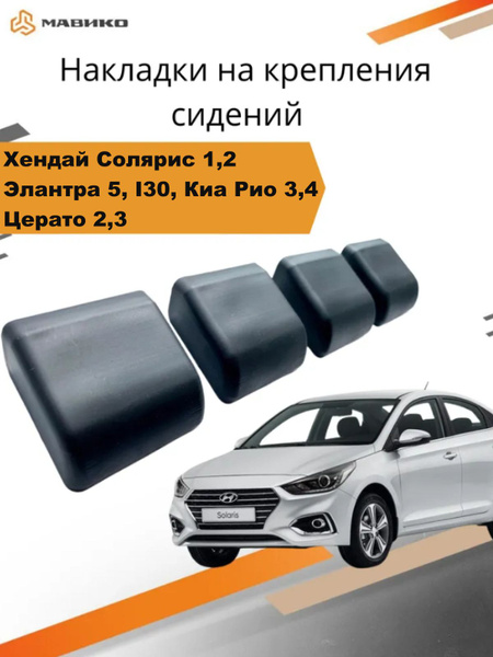 Накладки на крепления сидений для Кио Рио 3,4, Церато 2,3 Хендай ...