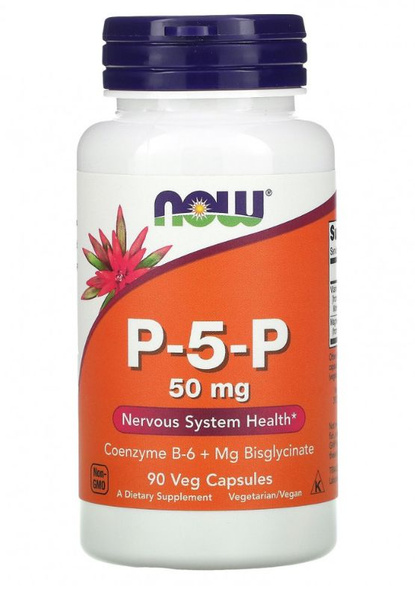 Now Foods P-5-P, Пиридоксаль 5 Фосфат B-6, 50 мг - 90 капсул - купить с ...