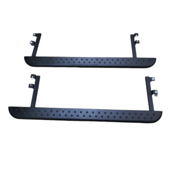 Пороги 2123 Шевроле Нива с 2009 г с резинкой "Эксклюзив" Черный мат ...