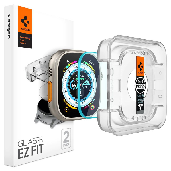 Защитное стекло Spigen на Apple Watch Ultra (49 mm) (AGL05556) GLAS.tR ...