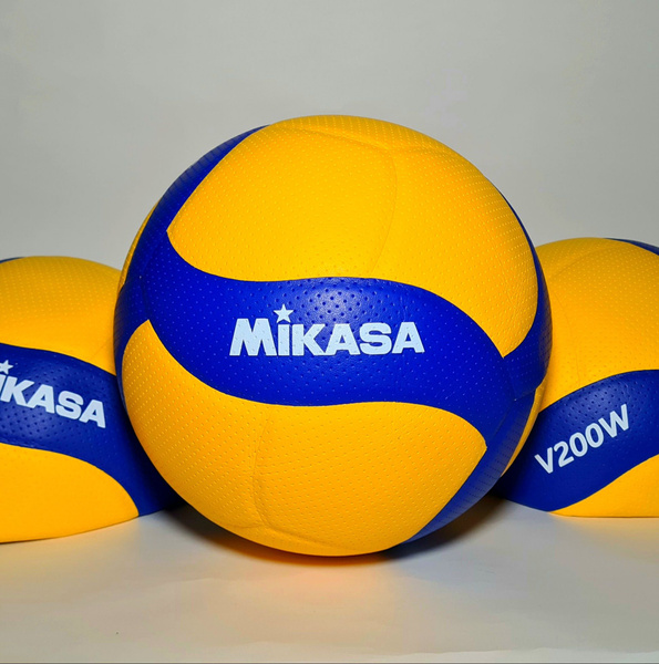 Мяч волейбольный Mikasa V200W, 5 размер, желтый, синий купить по ...