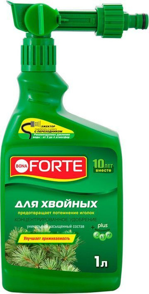 Удобрение для хвойных растений Весна-Лето Bona Forte канистра с ...