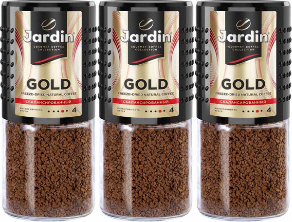 Кофе Jardin Gold растворимый, комплект: 3 упаковки по 190 г купить на ...