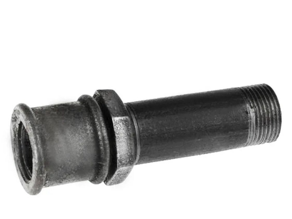 Сгон для труб стальной ДУ-40 (1 1/2") L-150 в сборе с муфтой и ...
