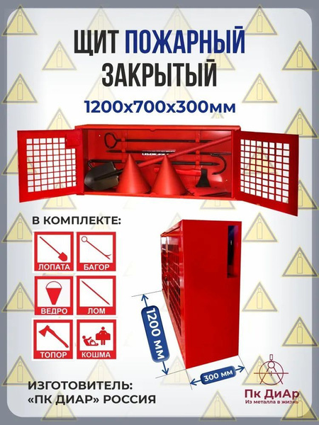 Щит пожарный закрытый укомплектованный сборно-разборный - купить с ...