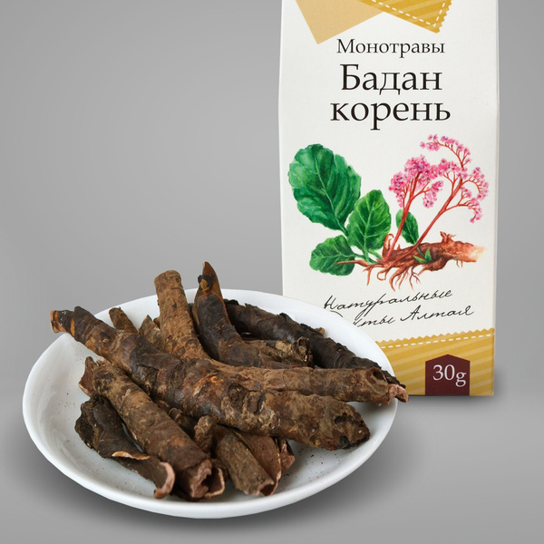 Бадан корень 30г, Натуральные продукты Алтая Монотравы для здоровья ...