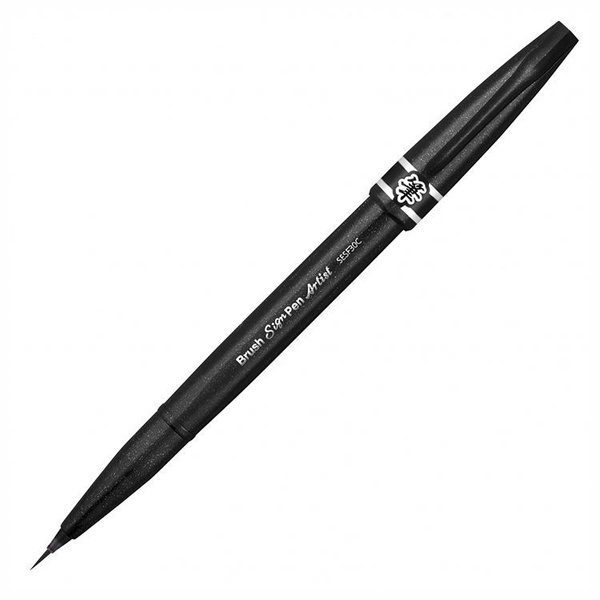 Браш пен Brush Sign Pen Artist, ultra-fine 0,5 - 5 мм, цвет: черный ...