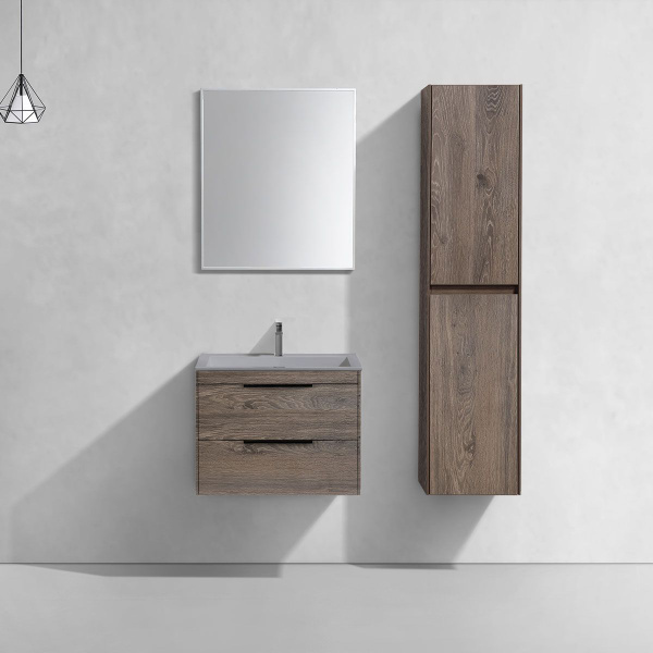 Тумба с раковиной из искусственного камня Vincea Chiara 2D 600 R.Oak ...