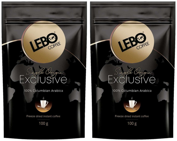 Lebo Кофе растворимый Exclusive, сублимированный 100 г, 2 уп - купить с ...