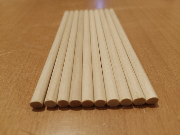 Шкант-нагель из березы D-6 мм, L-140 мм - 10шт - купить с доставкой по ...