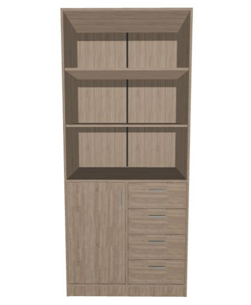 Шкаф книжный Офисный шкаф 1, 98x58x210 см - купить по выгодной цене в ...