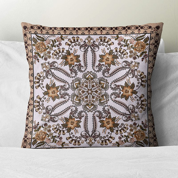 Подушка декоративная / Марокканские узоры, велюр / Хрусталь / подарок ...