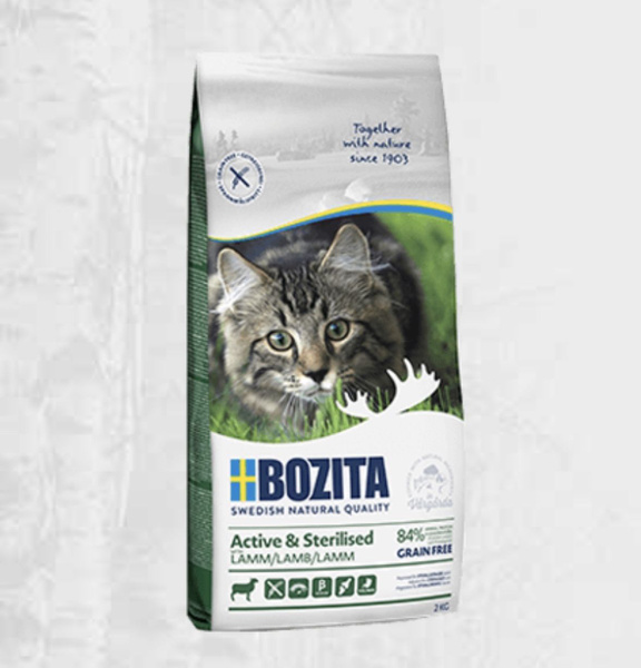 Корм сухой для кошек BOZITA ACTIVE & STERILIZED GRAIN FREE LAMB 2кг ...