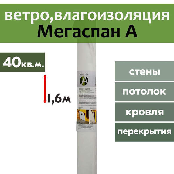 МЕГАСПАН А ветро-влагоизоляционная мембрана для утепленной наклонной ...