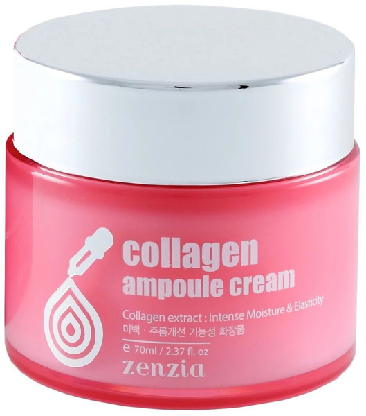 Корейская косметика. Крем для лица с коллагеном Zenzia Collagen Ampoule ...