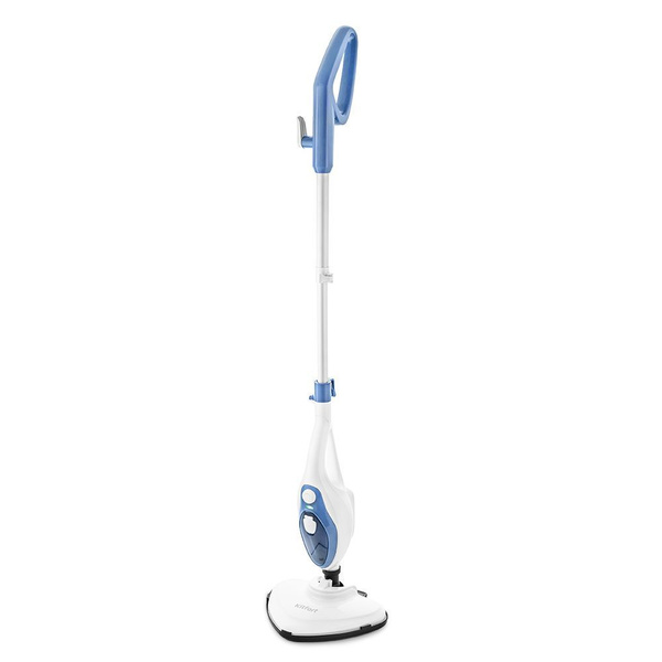 Паровая швабра Kitfort KT-1004, голубой, белый, 1500 Вт, Вертикальное ...
