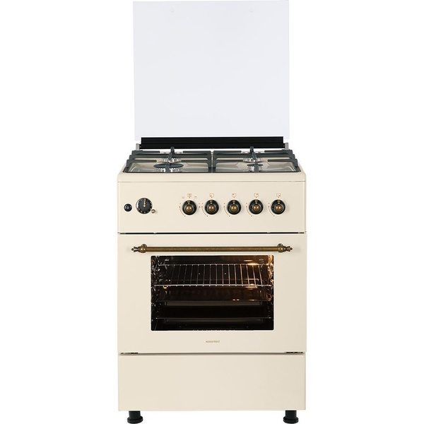 Газовая плита NORDFROST GG 6064 YR, 63 литров, авторозжиг, газ-контроль ...
