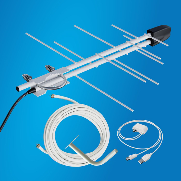 Телевизионная антенна BAS-1109-USB Селена-мини активная, наружная, с ...