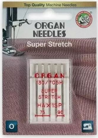 Иглы ORGAN супер стрейч №75-90, 5 игл для бытовых швейных машин ...