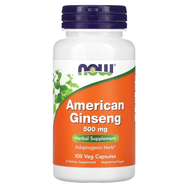 Женьшень капсулы (корень женьшеня) NOW Foods American Ginseng 500 мг ...
