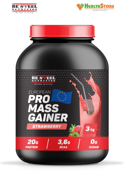 Гейнер высокоуглеводный, Be Steel Nutrition Pro Mass Gainer 3кг ...