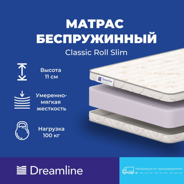 Матрас dreamline classic roll slim