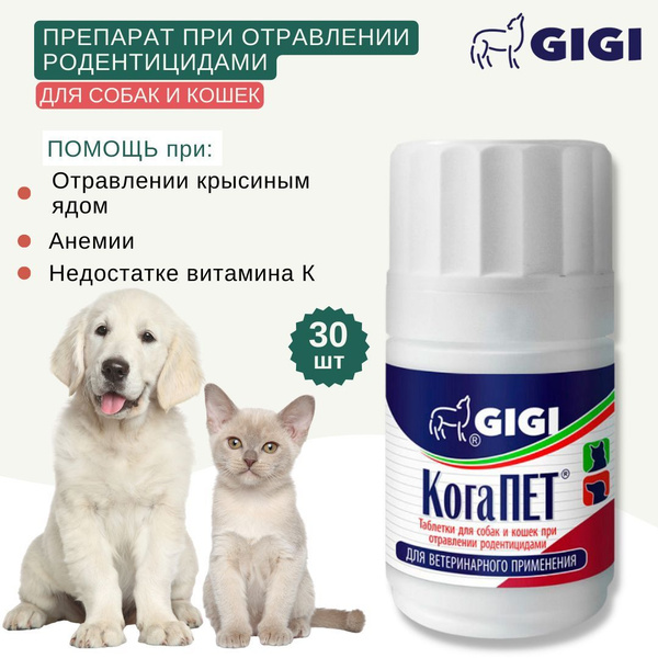КОГАПЕТ препарат для собак и кошек при отравлении родентицидами, 30 ...