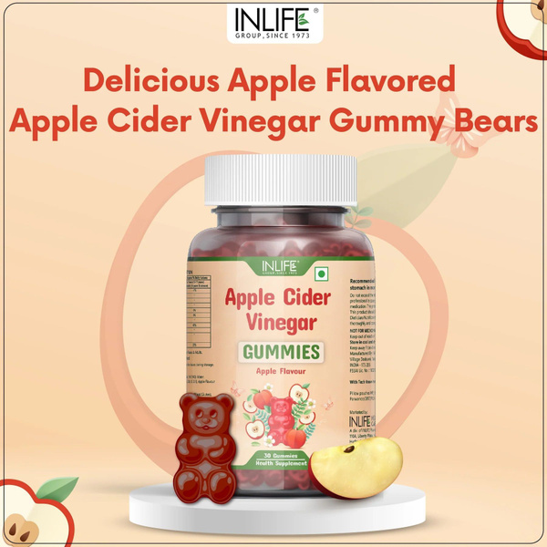 Inlife Apple Cider Vinegar Gummies, жевательные конфеты, 30шт купить на ...