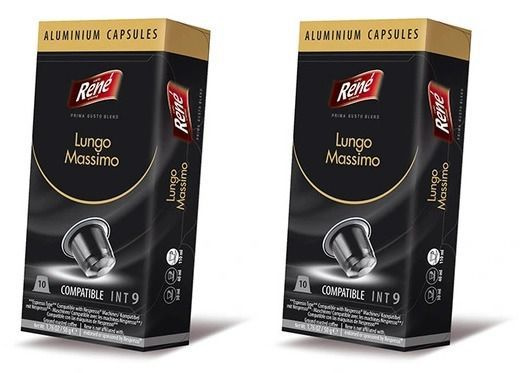 Rene Кофе Lungo Massimo, стандарта Nespresso, 10 капсул, 2 уп - купить ...