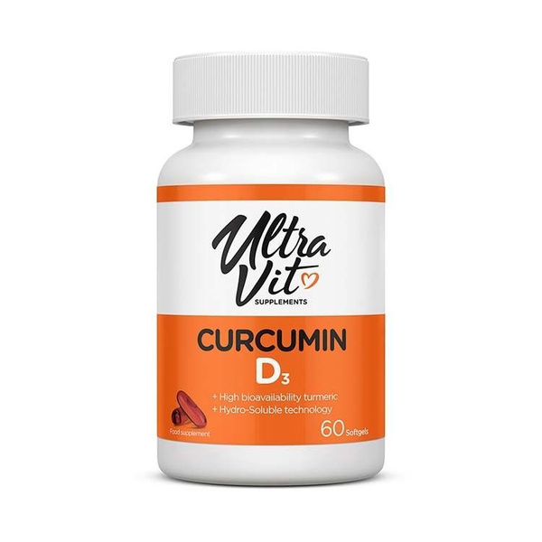 Куркумин (Куркума Лонга) и Витамин D3 Curcumin D3 60 капсул/ Добавка ...