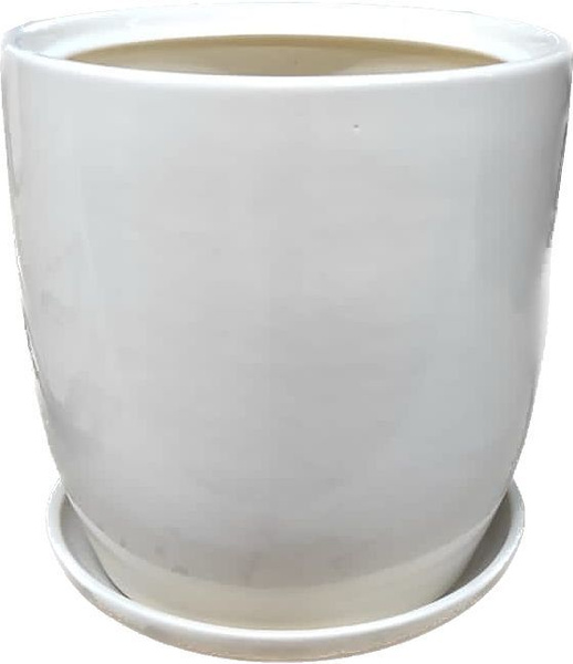 Котовский Фаянс Горшок для цветов, Белый, 1 л, 1 шт купить на OZON по ...