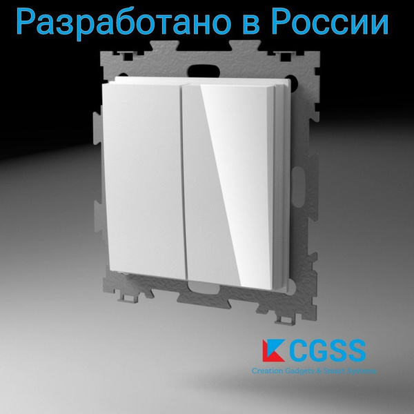 Проходной выключатель CGSS (Creation Gadgets & Smart Systems), клавиш 2 ...