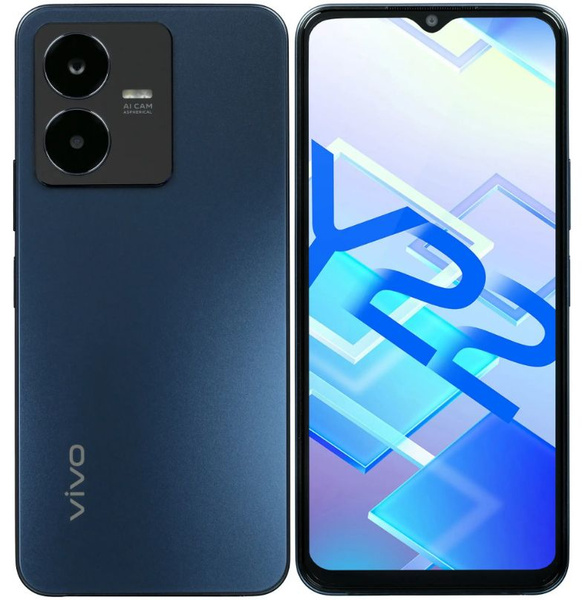 Смартфон Vivo Y22 синий 64 ГБ - купить по выгодной цене в интернет ...