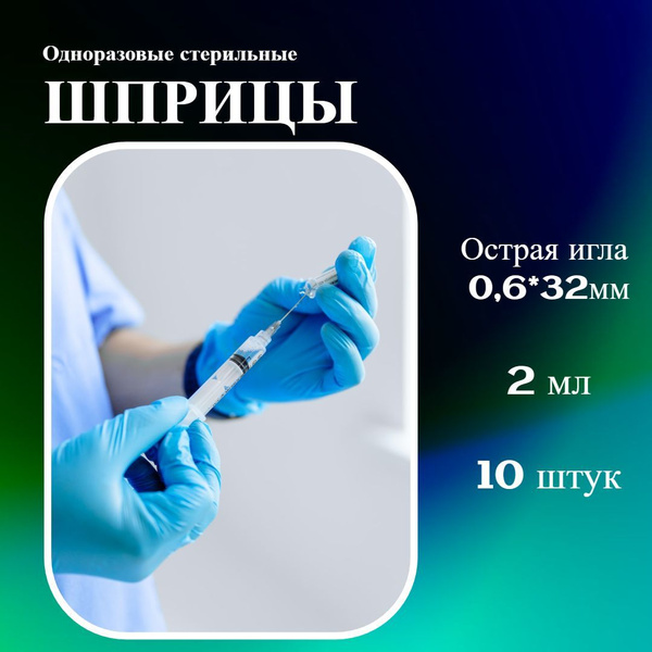 Шприц медицинский одноразовый 2 мл 10 штук - купить с доставкой по ...